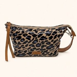 Consuela Blue Jag Your Way Bag Leopard Leather Strap Western Country Cowgirl